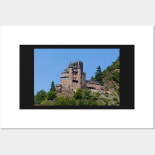 Katz Castle, St. Goarshausen, Rhineland-Palatinate, Rhine, Middle Rhine, Castle Posters and Art